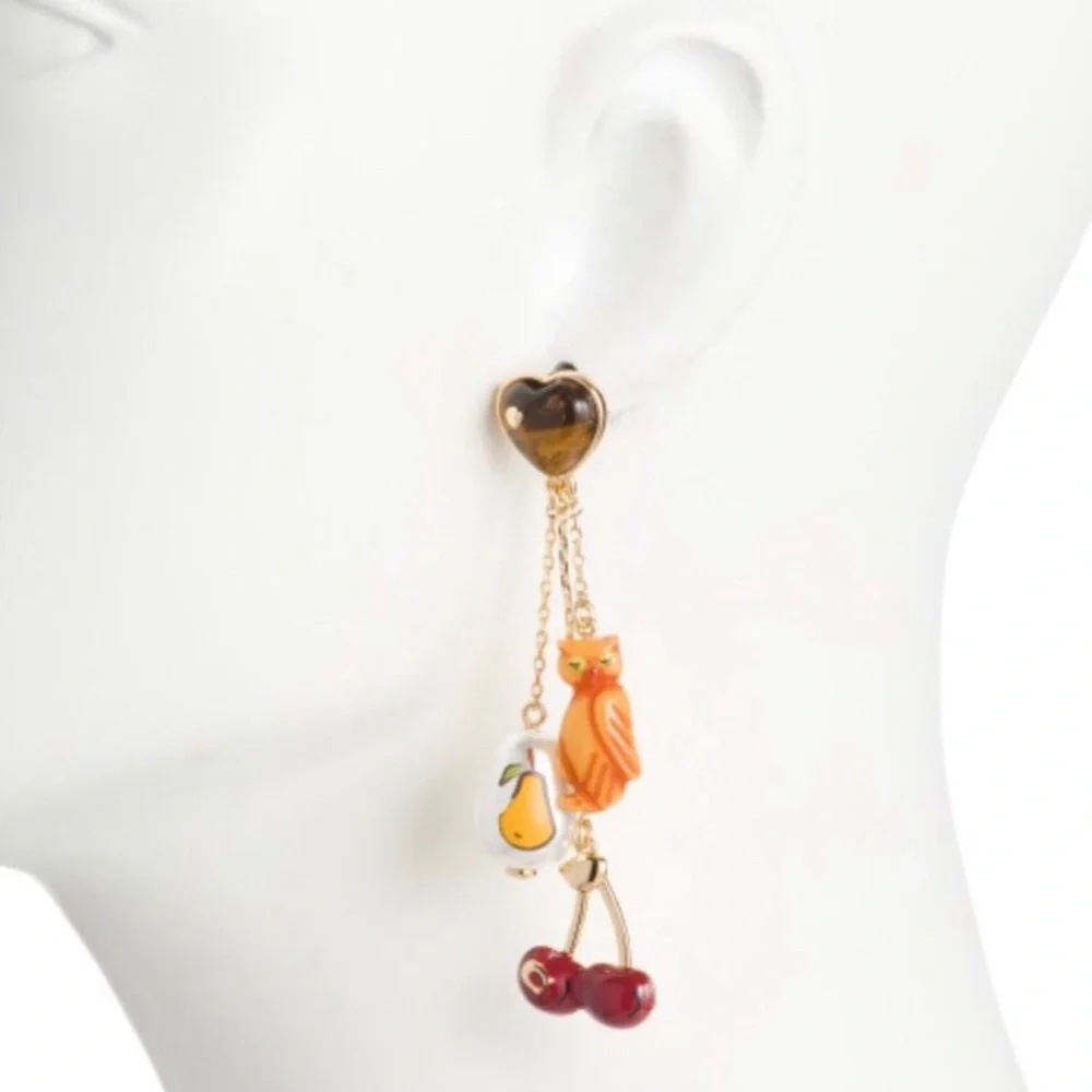Coach Mixed Charm Statement Earrings - Picture 9 of 9